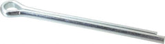 Made in USA - 1/2" Diam x 6" Long Extended Prong Cotter Pin - Grade 2, Zinc-Plated, Steel - Makers Industrial Supply