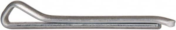 Made in USA - 3/32" Diam x 1" Long Hammerlock Cotter Pin - Grade 2, Zinc-Plated, Steel - Makers Industrial Supply