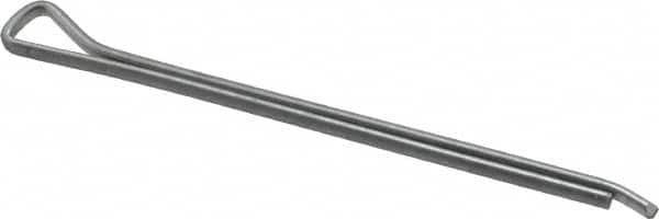 Made in USA - 1/8" Diam x 2" Long Hammerlock Cotter Pin - Grade 2, Zinc-Plated, Steel - Makers Industrial Supply