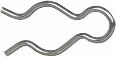 Made in USA - 21/32" Groove, 1-13/16" Long, Zinc-Plated Spring Steel Hair Pin Clip - 0.093" Clip Diam, 3/4" Shaft Diam, Grade 2 - Makers Industrial Supply