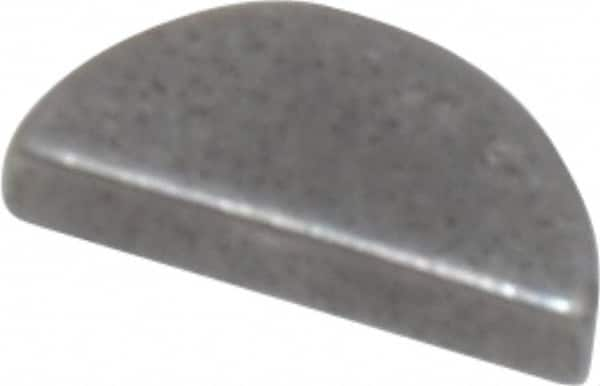 Made in USA - #202 Standard Woodruff Key - 1/4" Long x 1/16" Wide, Steel - Makers Industrial Supply