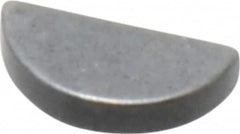 Made in USA - #202-1/2 Standard Woodruff Key - 5/16" Long x 1/16" Wide, Steel - Makers Industrial Supply