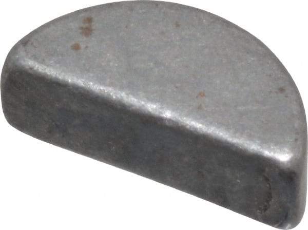 Made in USA - #403 Standard Woodruff Key - 3/8" Long x 1/8" Wide, Steel - Makers Industrial Supply