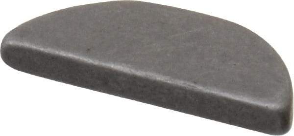 Made in USA - #204 Standard Woodruff Key - 1/2" Long x 1/16" Wide, Steel - Makers Industrial Supply