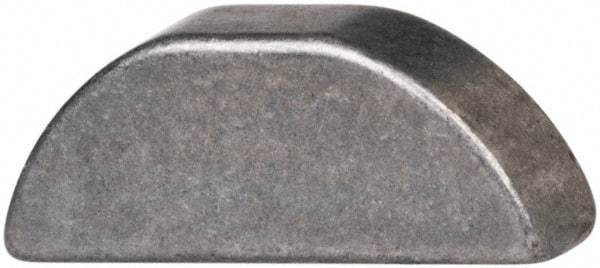 Made in USA - #404 Standard Woodruff Key - 1/2" Long x 1/8" Wide, Steel - Makers Industrial Supply