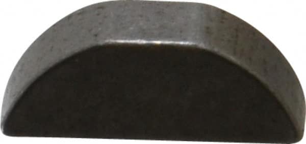 Made in USA - #605 Standard Woodruff Key - 5/8" Long x 3/16" Wide, Steel - Makers Industrial Supply