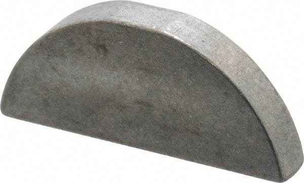 Made in USA - #610 Standard Woodruff Key - 1-1/4" Long x 3/16" Wide, Steel - Makers Industrial Supply