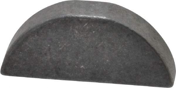 Made in USA - #810 Standard Woodruff Key - 1-1/4" Long x 1/4" Wide, Steel - Makers Industrial Supply