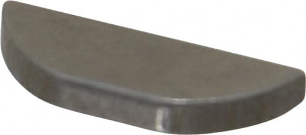 Made in USA - #204 Standard Woodruff Key - 1/2" Long x 1/16" Wide, Alloy Steel - Makers Industrial Supply