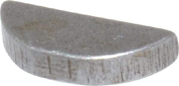 Made in USA - #304 Standard Woodruff Key - 1/2" Long x 3/32" Wide, Alloy Steel - Makers Industrial Supply