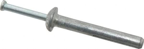 Powers Fasteners - 1/4" Diam, 1/4" Drill, 2" OAL, 2-5/8" Min Embedment Hammer Drive Concrete Anchor - Steel (Drive Pin)/Zamac Alloy (Body), Zinc-Plated Finish, Mushroom Head - Makers Industrial Supply