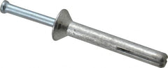 Powers Fasteners - 1/4" Diam, 1/4" Drill, 2" OAL, 7/8" Min Embedment Hammer Drive Concrete Anchor - Steel (Drive Pin)/Zamac Alloy (Body), Zinc-Plated Finish, Flat Head - Makers Industrial Supply