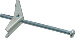 Powers Fasteners - 3/16" Screw, 3/16" Diam, 3" Long, Toggle Bolt Drywall & Hollow Wall Anchor - 1/2" Drill, Zinc Plated, Steel, Grade Zamac 7, Use in Drywall & Wallboard - Makers Industrial Supply