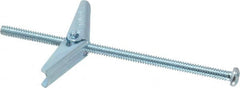 Powers Fasteners - 3/16" Screw, 3/16" Diam, 4" Long, Toggle Bolt Drywall & Hollow Wall Anchor - 1/2" Drill, Zinc Plated, Steel, Grade Zamac 7, Use in Drywall & Wallboard - Makers Industrial Supply