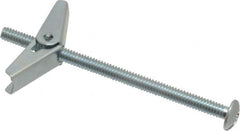 Powers Fasteners - 1/4" Screw, 1/4" Diam, 4" Long, Toggle Bolt Drywall & Hollow Wall Anchor - 5/8" Drill, Zinc Plated, Steel, Grade Zamac 7, Use in Drywall & Wallboard - Makers Industrial Supply