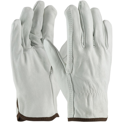 ‎68-101/S Leather Drivers Gloves - Top Grain Cowhide Leather Drivers - Superior Grade - Straight Thumb - Exact Industrial Supply