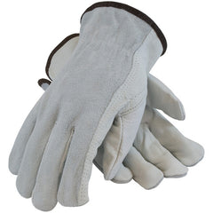 ‎68-161SB/M Leather Drivers Gloves - Top Grain Cowhide Drivers - Split Back - Regular Grade - Keystone Thumb - Exact Industrial Supply