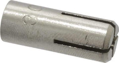 Powers Fasteners - 1/4" Diam, 3/8" Drill, 1-5/8" Min Embedment Drop-In Concrete Anchor - 303 Stainless Steel, 7/16" Thread Length - Makers Industrial Supply