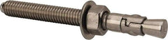 Powers Fasteners - 3/8" Diam, 3/8" Drill, 3-3/4" OAL, 1-5/8" Min Embedment Wedge Expansion Concrete Anchor - 304 Stainless Steel, Hex Nut Head, Hex Drive, 2-5/8" Thread Length - Makers Industrial Supply