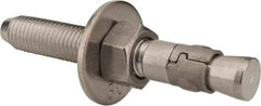 Powers Fasteners - 3/4" Diam, 3/4" Drill, 5-1/2" OAL, Wedge Expansion Concrete Anchor - 304 Stainless Steel, Hex Nut Head, Hex Drive, 3-5/8" Thread Length - Makers Industrial Supply