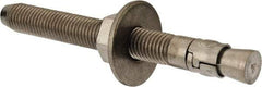 Powers Fasteners - 3/4" Diam, 3/4" Drill, 7" OAL, Wedge Expansion Concrete Anchor - 304 Stainless Steel, Hex Nut Head, Hex Drive, 5-1/8" Thread Length - Makers Industrial Supply