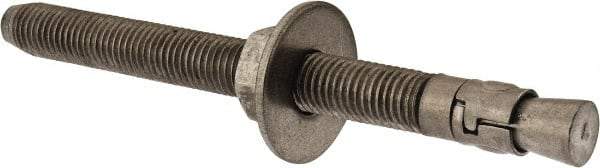 Powers Fasteners - 3/4" Diam, 3/4" Drill, 8-1/2" OAL, 1-1/8" Min Embedment Wedge Expansion Concrete Anchor - 304 Stainless Steel, Hex Nut Head, Hex Drive, 6-5/8" Thread Length - Makers Industrial Supply