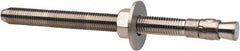 Powers Fasteners - 3/4" Diam, 3/4" Drill, 10" OAL, 1-1/8" Min Embedment Wedge Expansion Concrete Anchor - 304 Stainless Steel, Hex Nut Head, Hex Drive, 8-1/8" Thread Length - Makers Industrial Supply