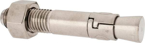 Powers Fasteners - 1" Diam, 1" Drill, 6" OAL, 1-5/8" Min Embedment Wedge Expansion Concrete Anchor - 304 Stainless Steel, Hex Nut Head, Hex Drive, 2-3/8" Thread Length - Makers Industrial Supply