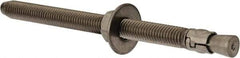 Powers Fasteners - 1/2" Diam, 1/2" Drill, 7" OAL, 7/8" Min Embedment Wedge Expansion Concrete Anchor - 316 Stainless Steel, Hex Nut Head, Hex Drive, 5-5/8" Thread Length - Makers Industrial Supply