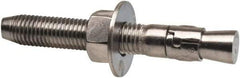 Powers Fasteners - 3/4" Diam, 3/4" Drill, 5-1/2" OAL, 1-1/4" Min Embedment Wedge Expansion Concrete Anchor - 316 Stainless Steel, Hex Nut Head, Hex Drive, 3-5/8" Thread Length - Makers Industrial Supply