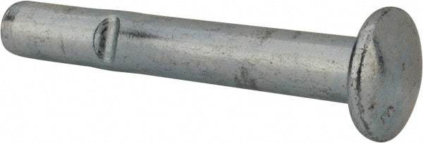 Powers Fasteners - 1/2" Diam, 1/2" Drill, 3-1/2" OAL, Split-Drive Concrete Anchor - Grade 8.2 Steel, Zinc-Plated Finish, Mushroom Head - Makers Industrial Supply