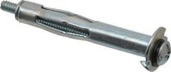 Powers Fasteners - 1/8" Screw, 5/16" Diam, 2-1/4" Long, 5/8 to 1" Thick, Sleeve Drywall & Hollow Wall Anchor - 5/16" Drill, Zinc Plated, Steel, Grade 5, Use in Concrete, & Masonry, Drywall, Plywood & Wallboard - Makers Industrial Supply