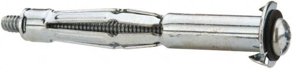 Powers Fasteners - 3/16" Screw, 3/8" Diam, 2-1/2" Long, 3/4 to 1-1/8" Thick, Sleeve Drywall & Hollow Wall Anchor - 3/8" Drill, Zinc Plated, Steel, Grade 5, Use in Concrete, & Masonry, Drywall, Plywood & Wallboard - Makers Industrial Supply