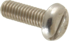 Value Collection - M4x0.70 Metric Coarse, 12mm Length Under Head Slotted Drive Machine Screw - Pan Head, Grade 18-8 Stainless Steel, Uncoated, Without Washer - Makers Industrial Supply