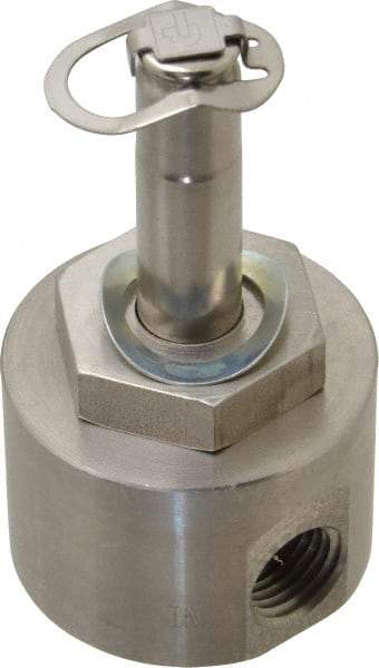 Parker - 1/4" Port, Two Way, Direct Acting, Stainless Steel Solenoid Valve - Normally Closed, 750 Max PSI, NBR Seal - Makers Industrial Supply