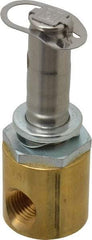 Parker - 1/4" Port, Two Way, Direct Acting, Brass Solenoid Valve - Normally Open, 300 Max PSI, NBR Seal - Makers Industrial Supply