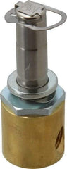 Parker - 1/4" Port, Two Way, Direct Acting, Brass Solenoid Valve - Normally Open, 130 Max PSI, NBR Seal - Makers Industrial Supply