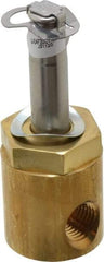 Parker - 1/4" Port, Two Way, Direct Acting, Brass Solenoid Valve - Normally Closed, 150 Max PSI, NBR Seal - Makers Industrial Supply