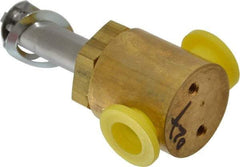 Parker - 1/4" Port, Two Way, Direct Acting, Brass Solenoid Valve - Normally Closed, 65 Max PSI, NBR Seal - Makers Industrial Supply