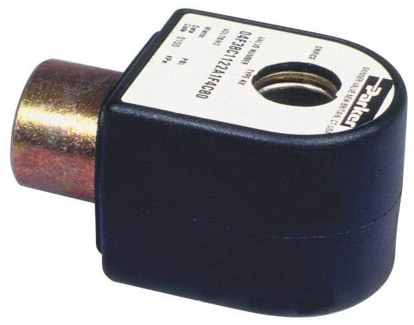 Parker - 24 Volt, 18 Coil Lead Length, Class H, Solenoid Coil - 11.5 Watt, NEMA 4X Enclosure, Use with Parker Skinner Gold Ring Series Valves - Makers Industrial Supply