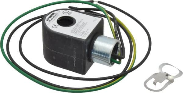 Parker - 24 Volt, 18 Coil Lead Length, Class F, Solenoid Coil - 11.5 Watt, NEMA 4X Enclosure, Use with Parker Skinner Gold Ring Series Valves - Makers Industrial Supply