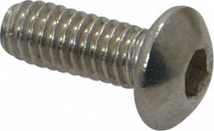 Value Collection - M4x0.70 Metric Coarse Hex Socket Drive, Button Screw - Grade 304, 18-8 & Austenitic A2 Stainless Steel, Uncoated, Fully Threaded, 10mm Length Under Head - Makers Industrial Supply