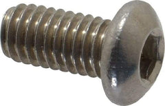 Value Collection - M6x1.00 Metric Coarse Hex Socket Drive, Button Screw - Grade 18-8 Stainless Steel, Fully Threaded, 12mm Length Under Head - Makers Industrial Supply