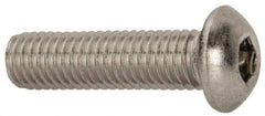 Value Collection - M8x1.25 Metric Coarse Hex Socket Drive, Button Screw - Grade 18-8 Stainless Steel, Partially Threaded, 30mm Length Under Head - Makers Industrial Supply