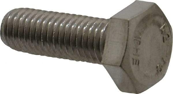 Value Collection - M10x1.50mm Metric Coarse, 30mm Length Under Head Hex Head Cap Screw - Fully Threaded, Grade 18-8 & Austenitic A2 Stainless Steel, 17mm Hex - Makers Industrial Supply