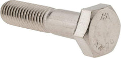 Value Collection - M10x1.50mm Metric Coarse, 45mm Length Under Head Hex Head Cap Screw - Partially Threaded, Grade 18-8 & Austenitic A2 Stainless Steel, 17mm Hex - Makers Industrial Supply