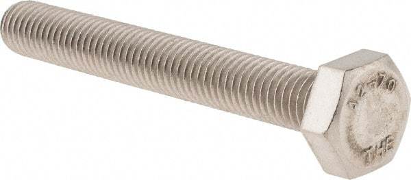 Value Collection - M10x1.50mm Metric Coarse, 75mm Length Under Head Hex Head Cap Screw - Fully Threaded, Grade 18-8 & Austenitic A2 Stainless Steel, 17mm Hex - Makers Industrial Supply