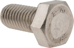 Value Collection - M12x1.75mm Metric Coarse, 25mm Length Under Head Hex Head Cap Screw - Fully Threaded, Grade 18-8 & Austenitic A2 Stainless Steel, 19mm Hex - Makers Industrial Supply