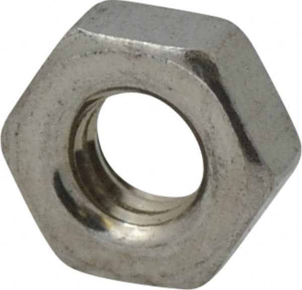 Value Collection - M4x0.70 Stainless Steel Right Hand Hex Nut - 7mm Across Flats, 3.2mm High, Uncoated - Makers Industrial Supply