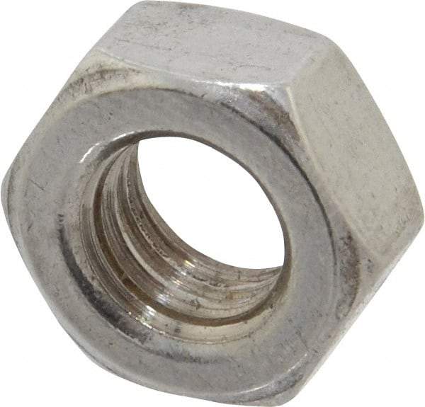 Value Collection - M8x1.25 Stainless Steel Right Hand Hex Nut - 13mm Across Flats, 6.5mm High, Uncoated - Makers Industrial Supply